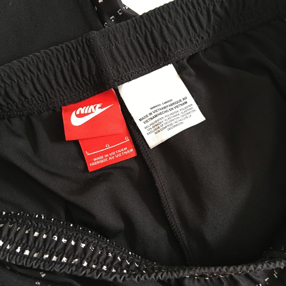 Nike Workout Tights Leggings Black White Small - Picture 4 of 4